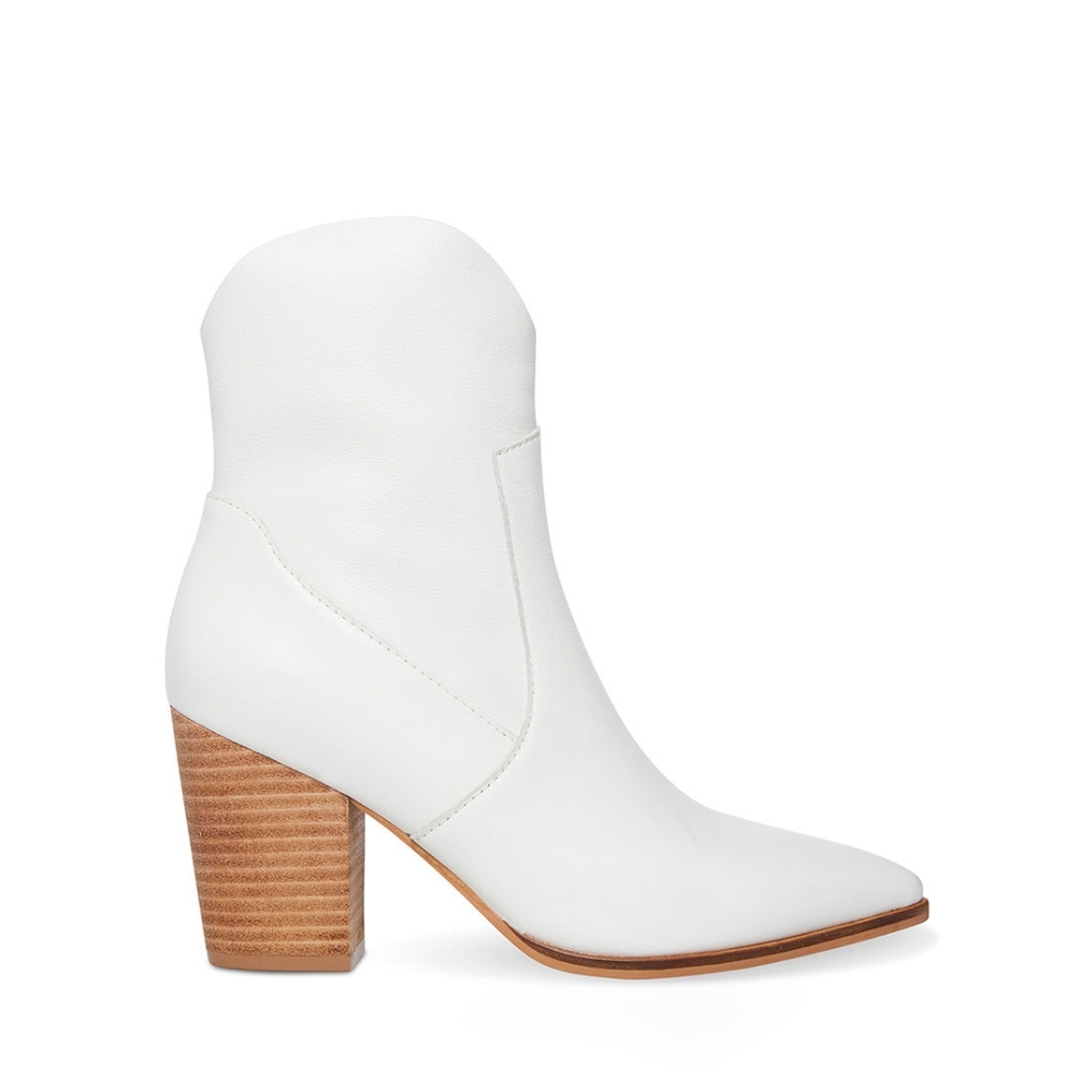 Steve Madden Janetta White Booties - Size 8.5 - Picture 1 of 4